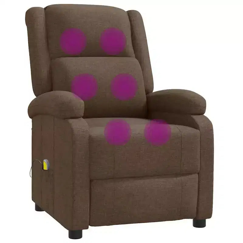 vidaXL Fauteuil de massage Crème Tissu et métal Medium