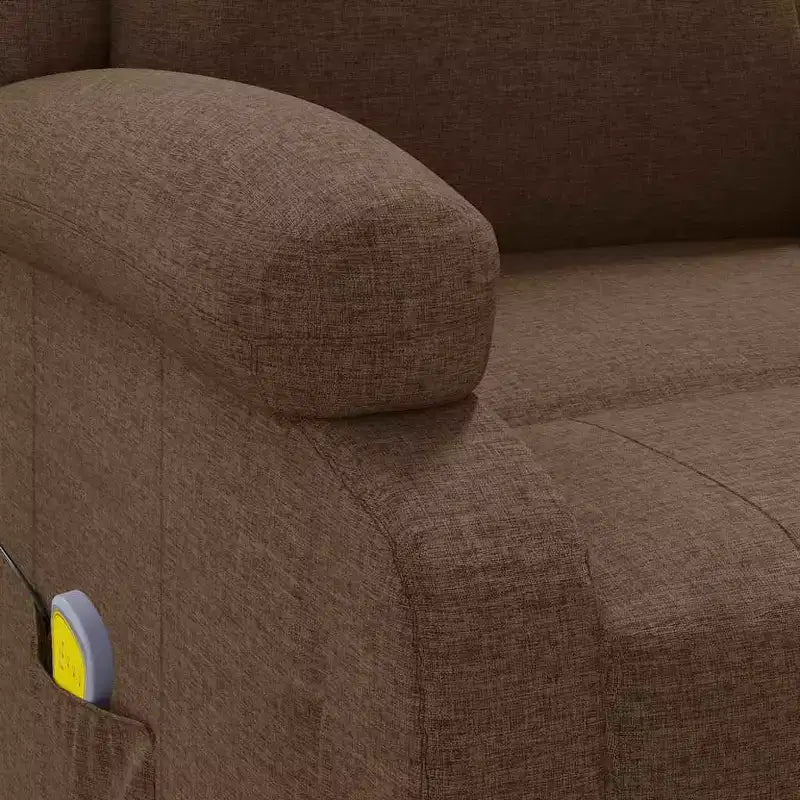 vidaXL Fauteuil de massage Crème Tissu et métal Medium
