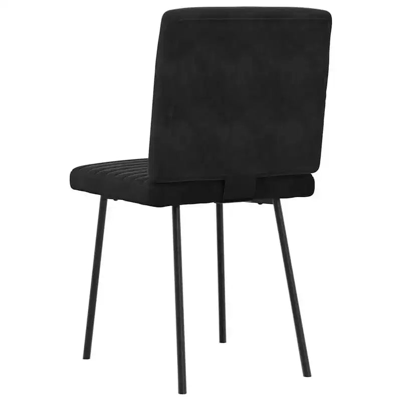 vidaXL Chaises de salle à manger lot de 4 Velours noir (100 % polyester), contreplaqué, métal