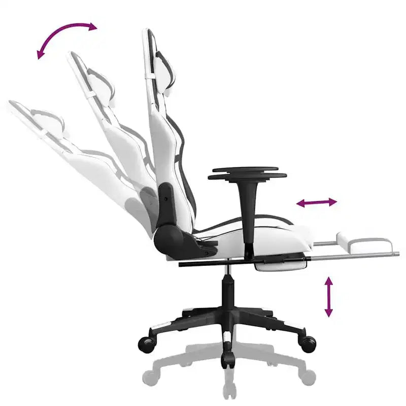 vidaXL Chaise de jeu noir et rouge