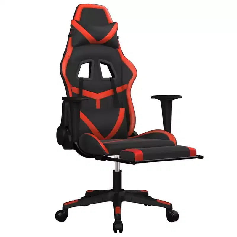 vidaXL Chaise de jeu noir et rouge