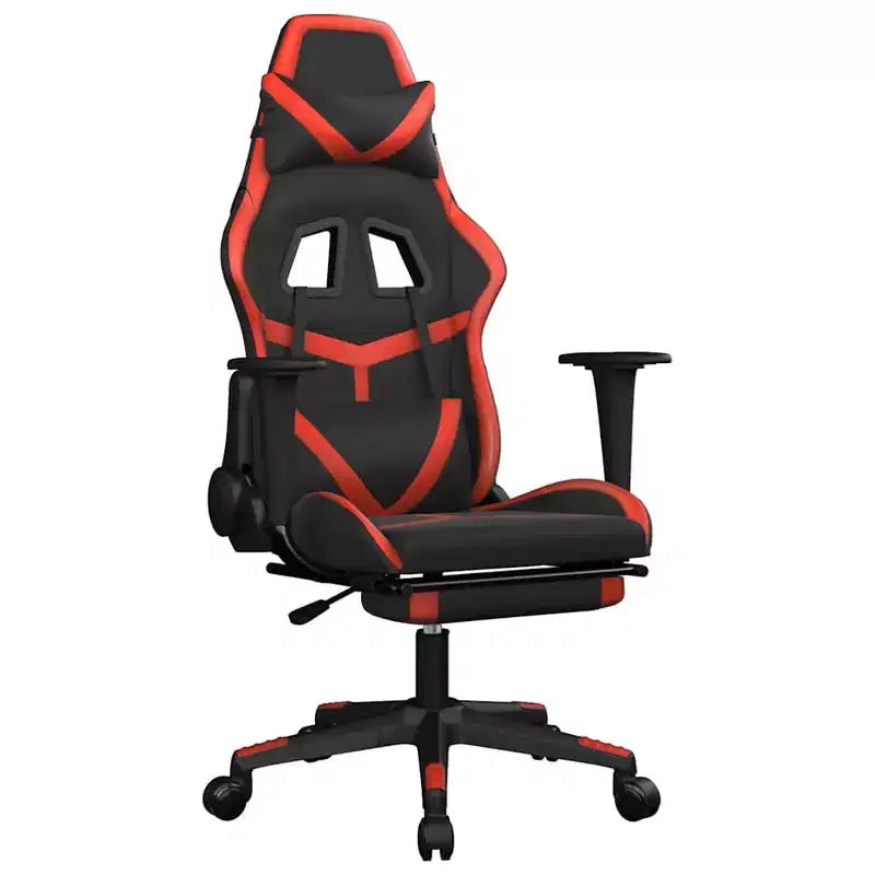 vidaXL Chaise de jeu noir et rouge