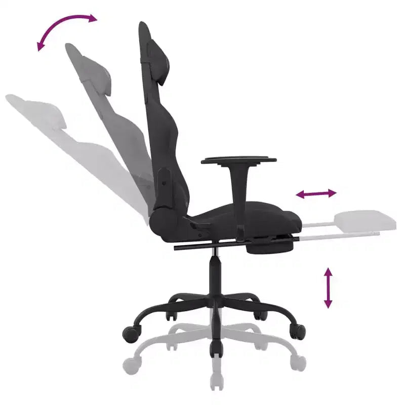 vidaXL Chaise de jeu noir et crème