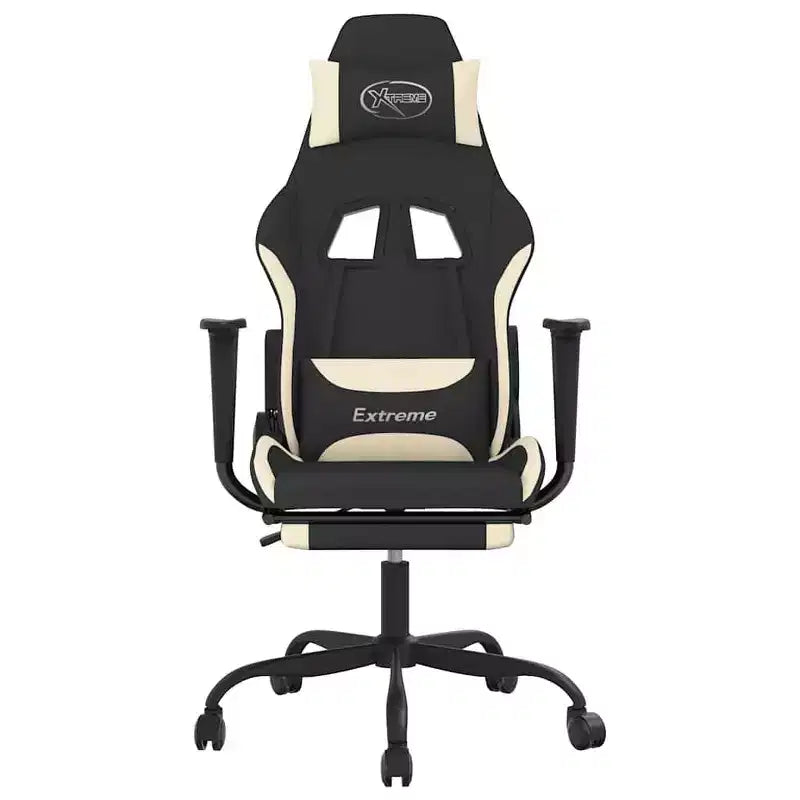 vidaXL Chaise de jeu noir et crème