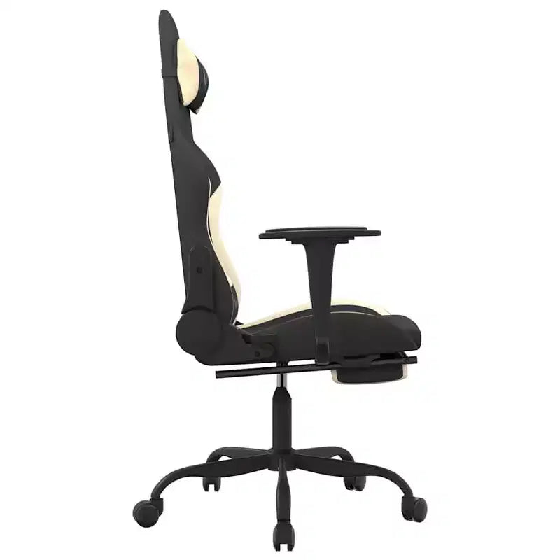 vidaXL Chaise de jeu noir et crème