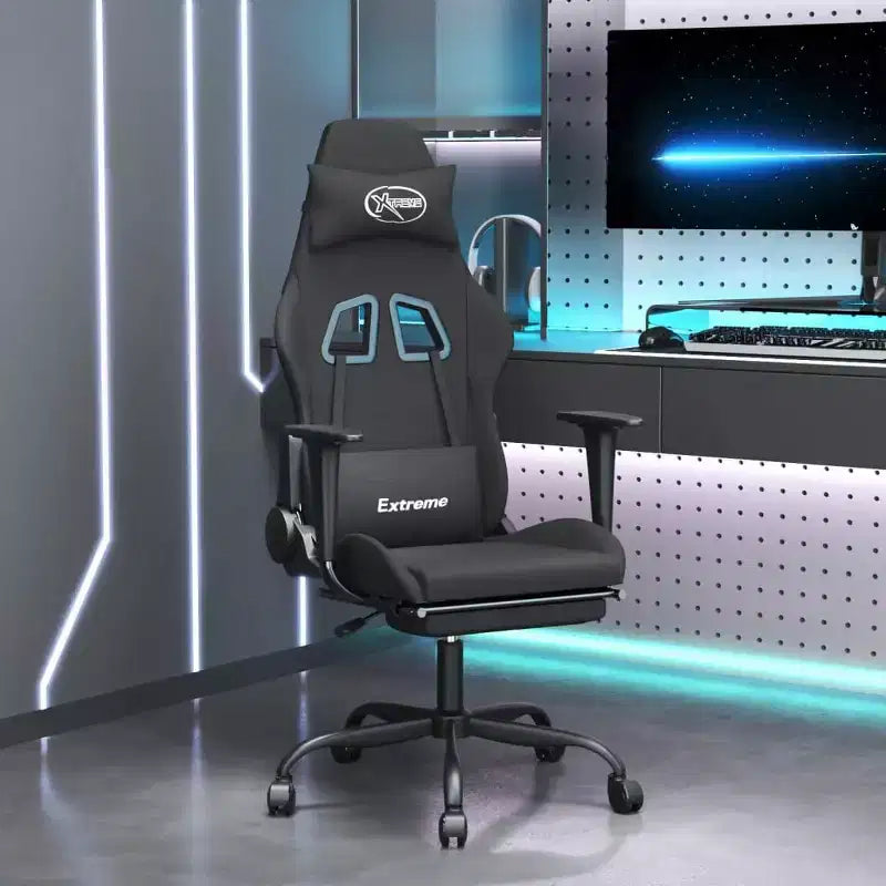 vidaXL Chaise de jeu noir et crème