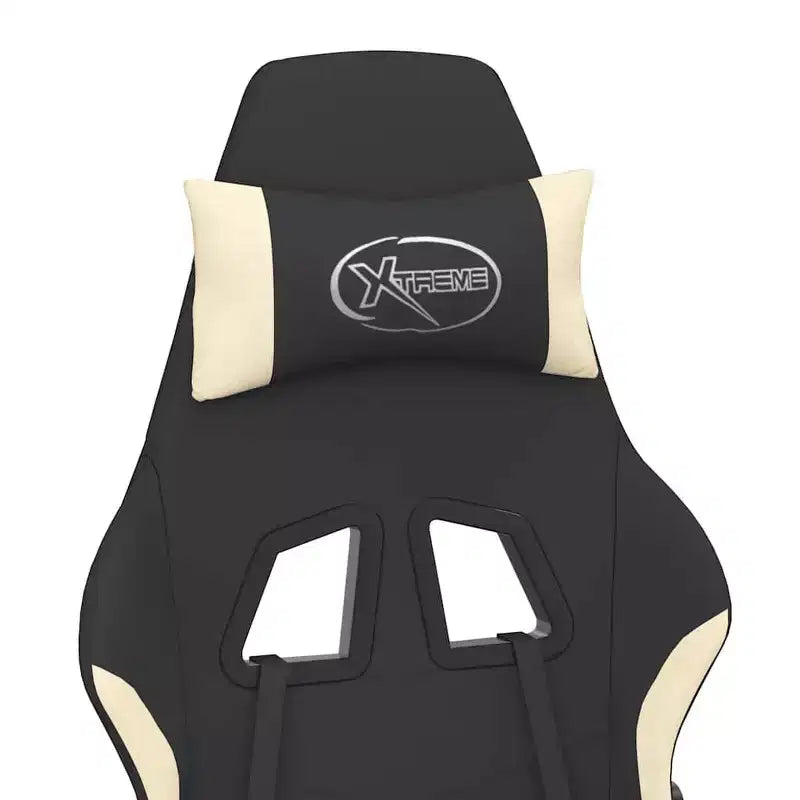 vidaXL Chaise de jeu noir et crème