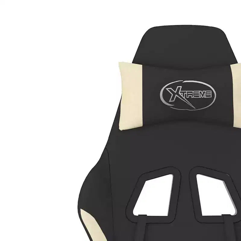 vidaXL Chaise de jeu noir et crème