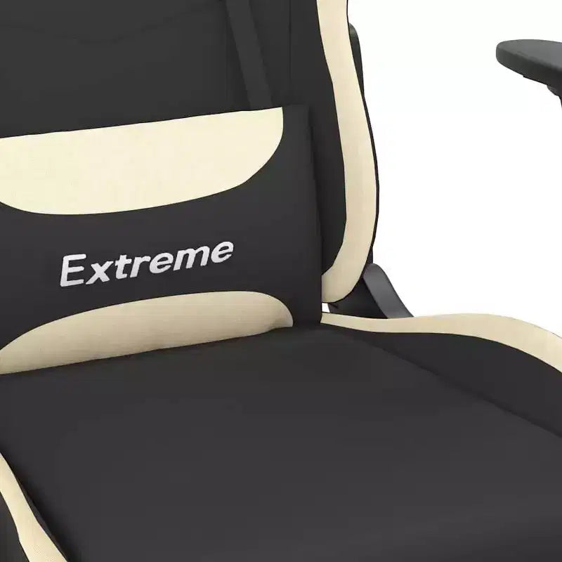 vidaXL Chaise de jeu noir et crème