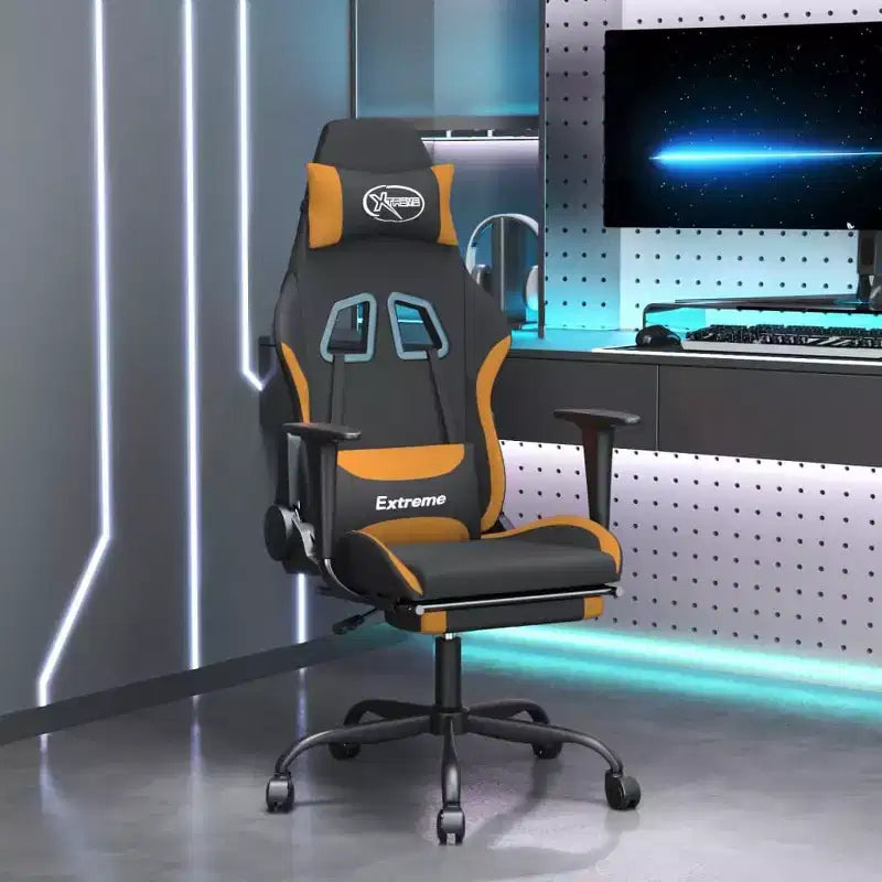 vidaXL Chaise de jeu noir et crème