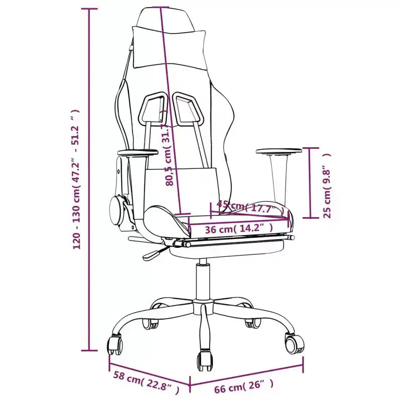 vidaXL Chaise de jeu noir et crème