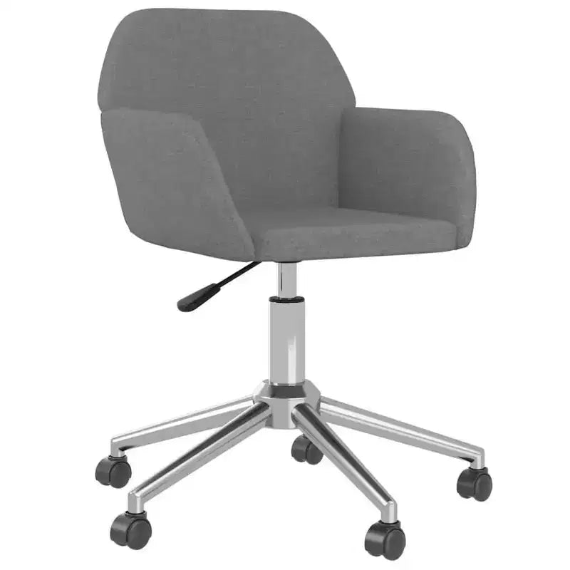 vidaXL Chaises de salle à manger pivotantes 2 pcs Tissu gris clair