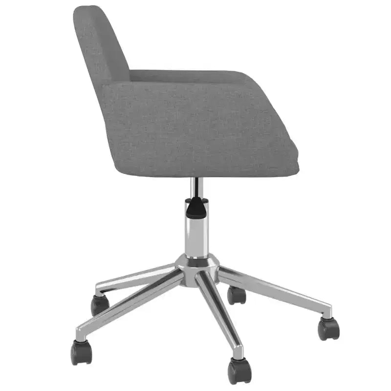 vidaXL Chaises de salle à manger pivotantes 2 pcs Tissu gris clair