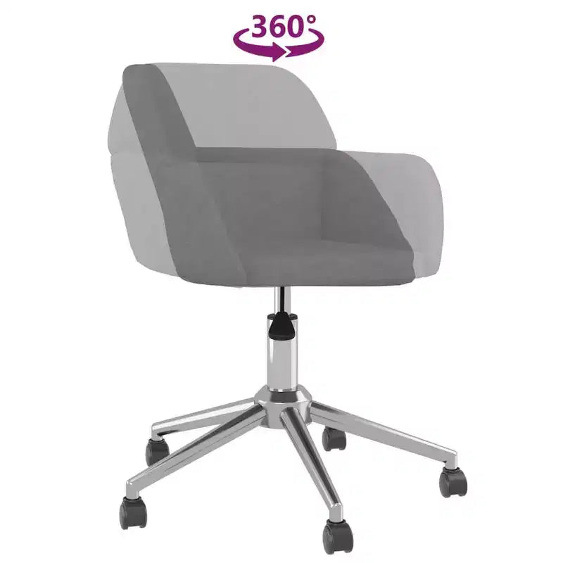 vidaXL Chaises de salle à manger pivotantes 2 pcs Tissu gris clair