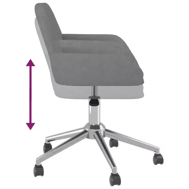 vidaXL Chaises de salle à manger pivotantes 2 pcs Tissu gris clair