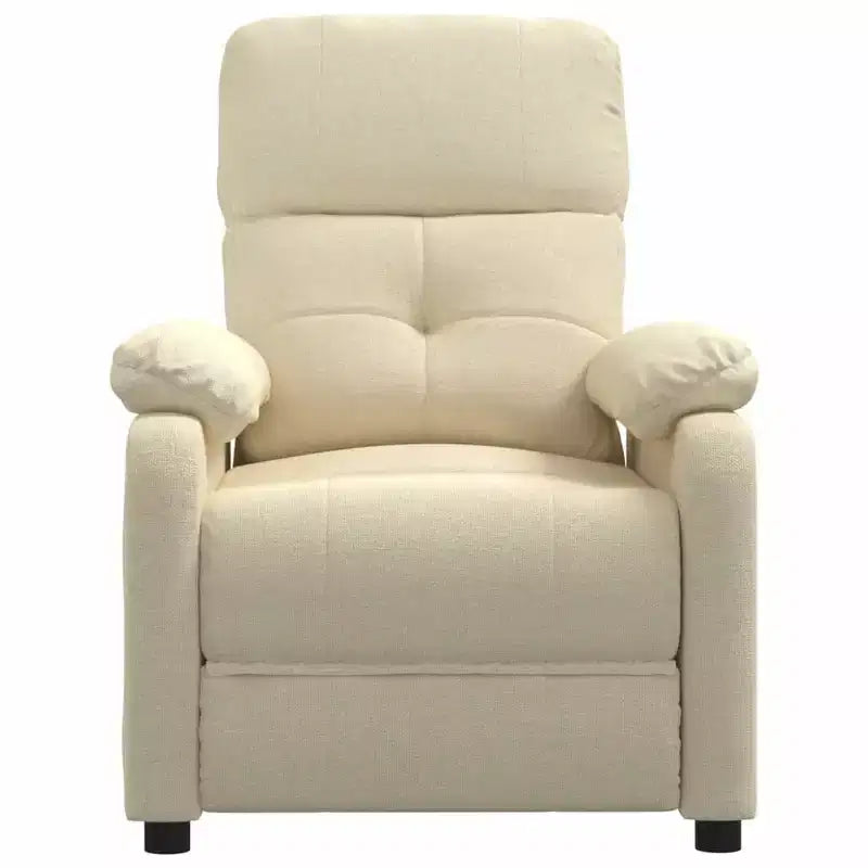 vidaXL Fauteuil de massage Marron Tissu, Bois, Métal Large