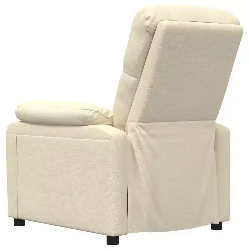 vidaXL Fauteuil de massage Marron Tissu, Bois, Métal Large