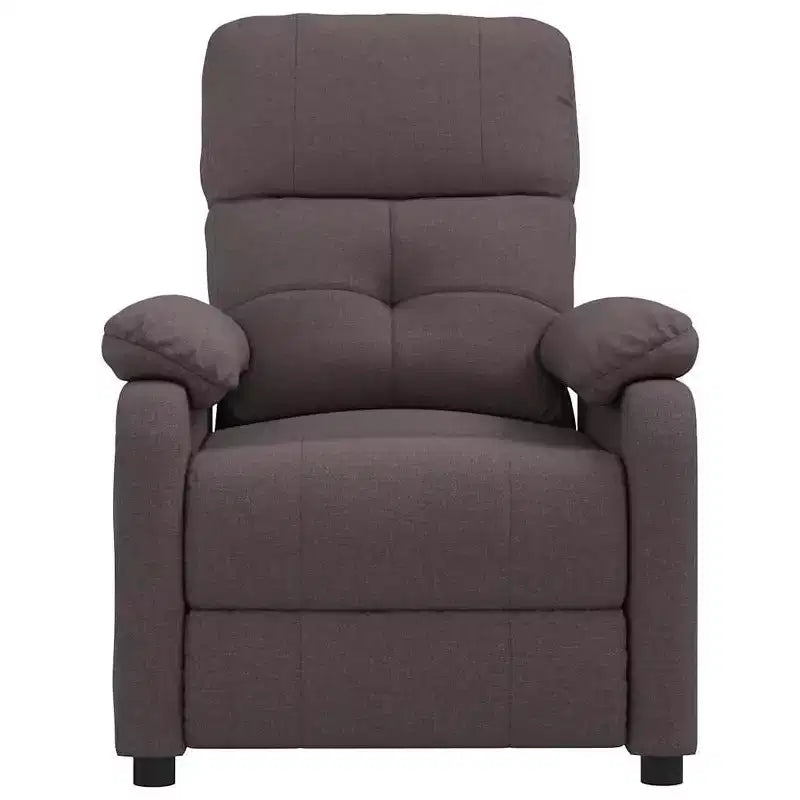 vidaXL Fauteuil de massage Marron Tissu, Bois, Métal Large