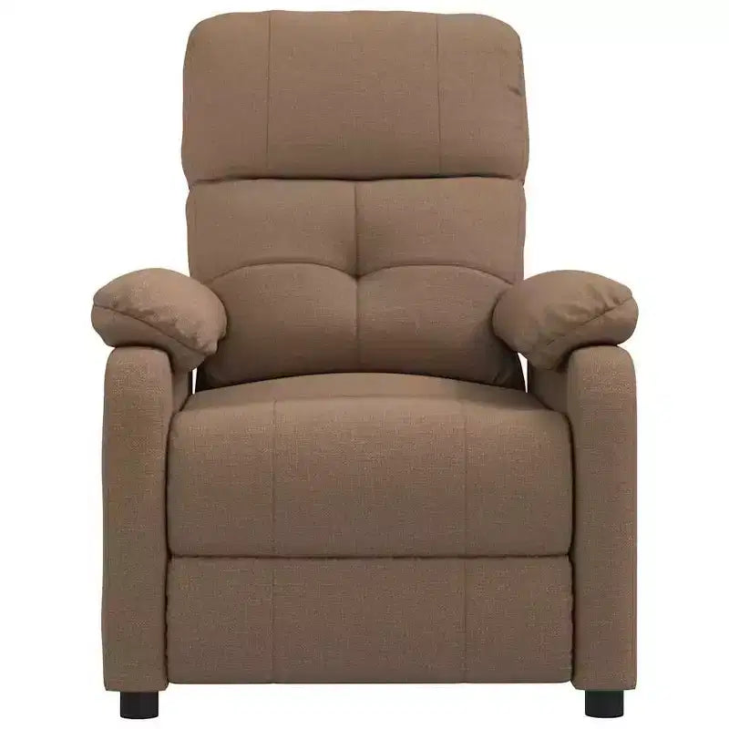 vidaXL Fauteuil de massage Marron Tissu, Bois, Métal Large