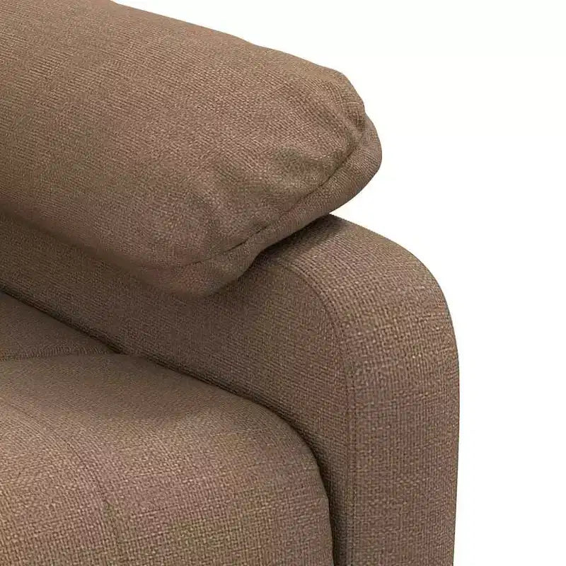 vidaXL Fauteuil de massage Marron Tissu, Bois, Métal Large