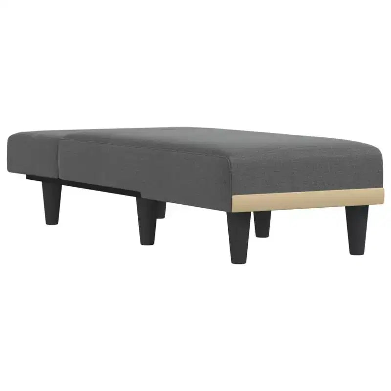 vidaXL Chaise longue Gris foncé 100 % polyester, contreplaqué Taille unique