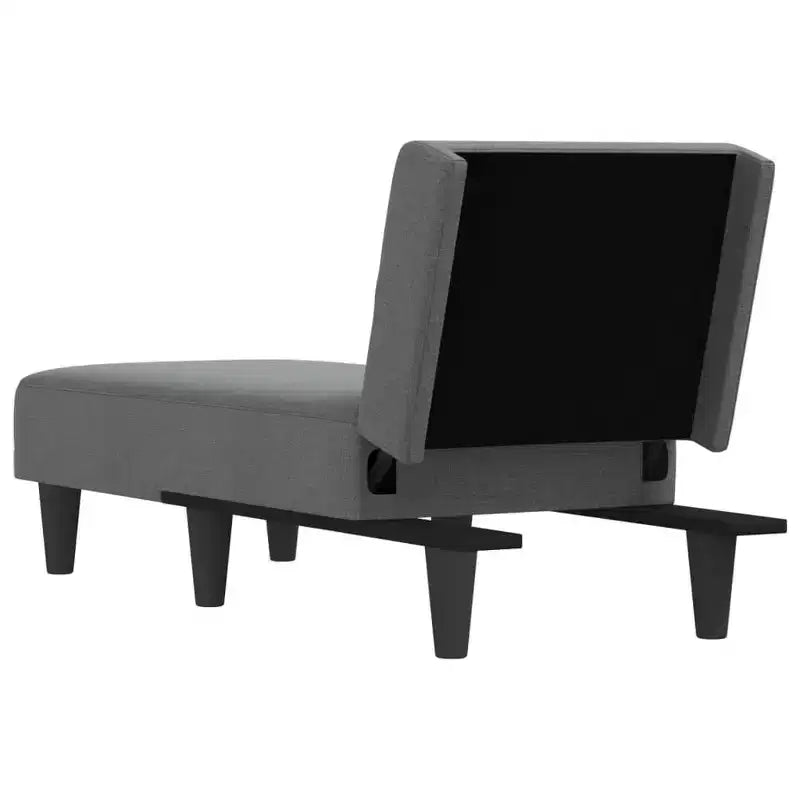 vidaXL Chaise longue Gris foncé 100 % polyester, contreplaqué Taille unique