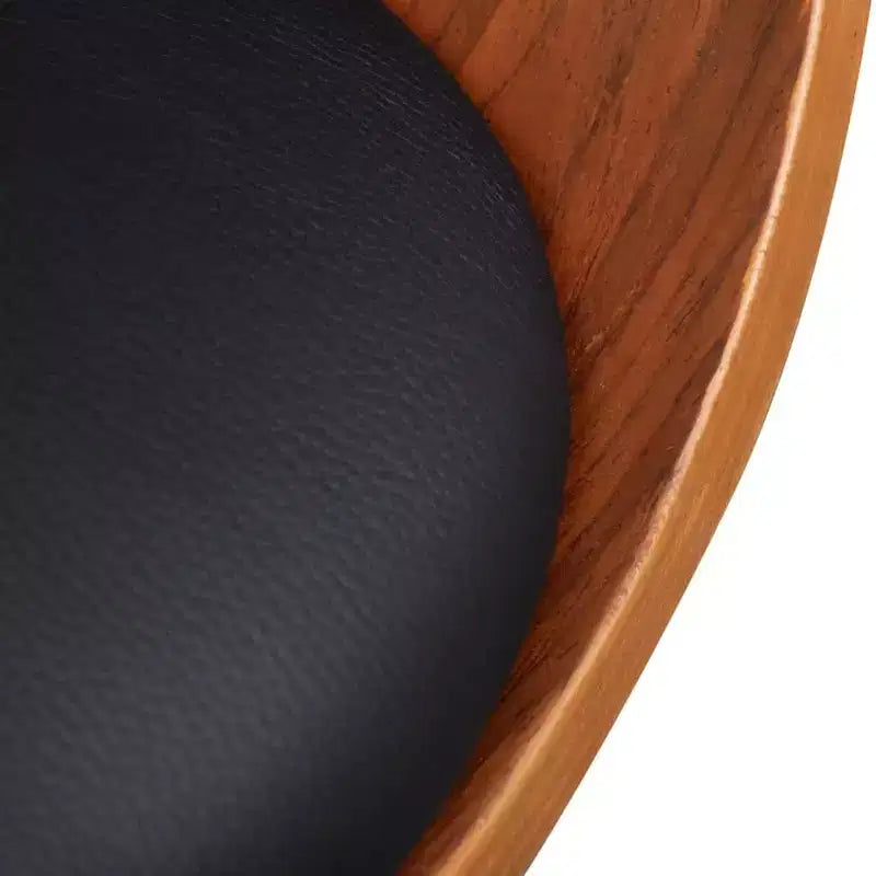 vidaXL Chaise de salle à manger similicuir et bois noir et marron Standard