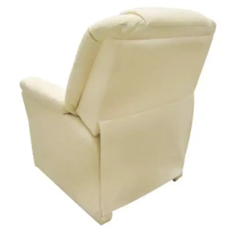 vidaXL Fauteuil de massage Similicuir crème Standard Repose-pieds réglables
