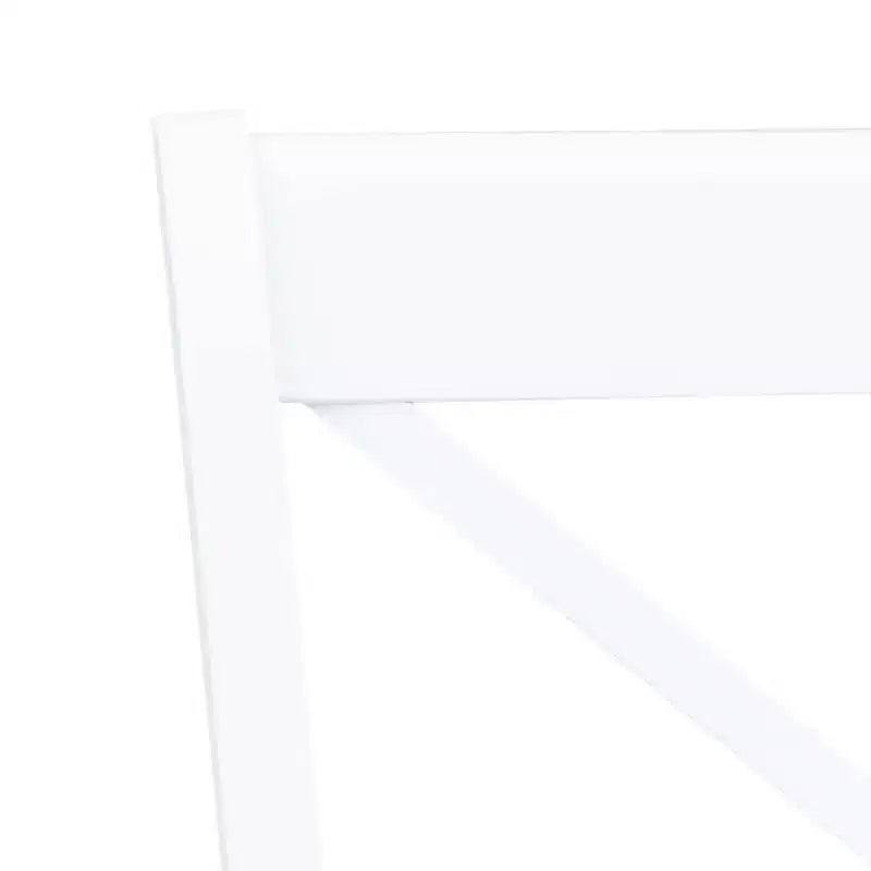 vidaXL Lot de 4 Chaises de Salle à Manger Blanc Bois d'hévéa Massif Standard