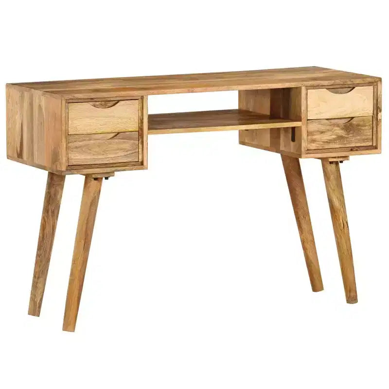 vidaXL Bureau Varie selon la pièce Bois de manguier massif 115 x 47 x 76 cm