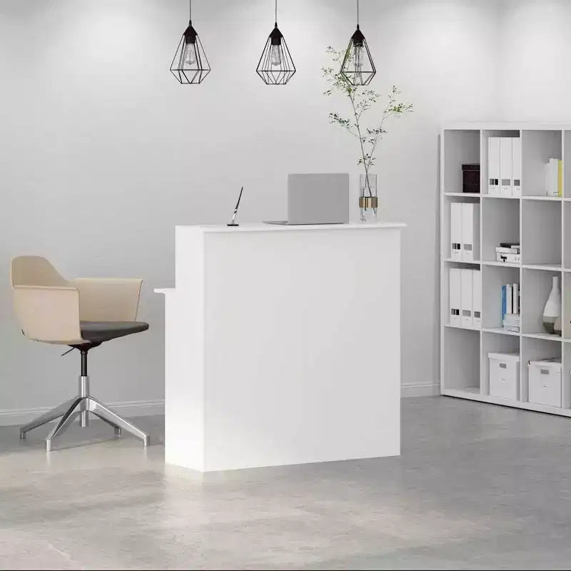 vidaXL Banque de réception blanc Bois d'ingénierie Bureau de réception standard
