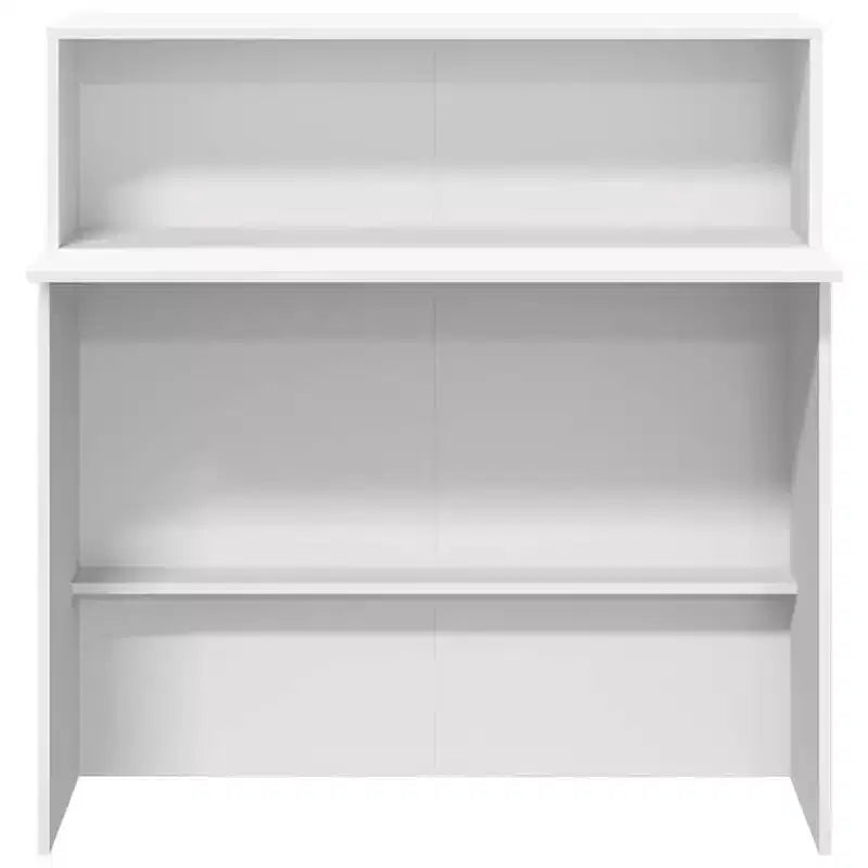 vidaXL Banque de réception blanc Bois d'ingénierie Bureau de réception standard