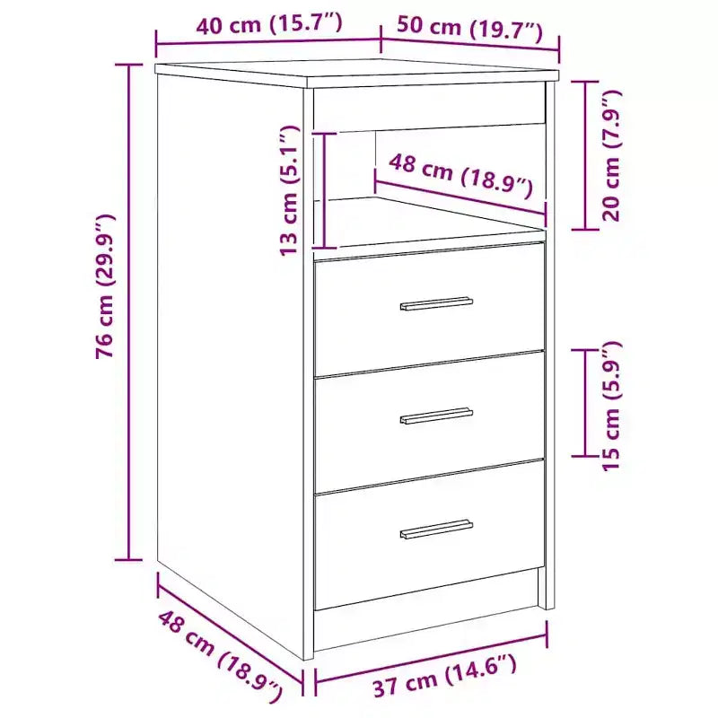 vidaXL Meuble à tiroirs blanc Bois d'ingénierie Meuble de rangement compact à tiroirs