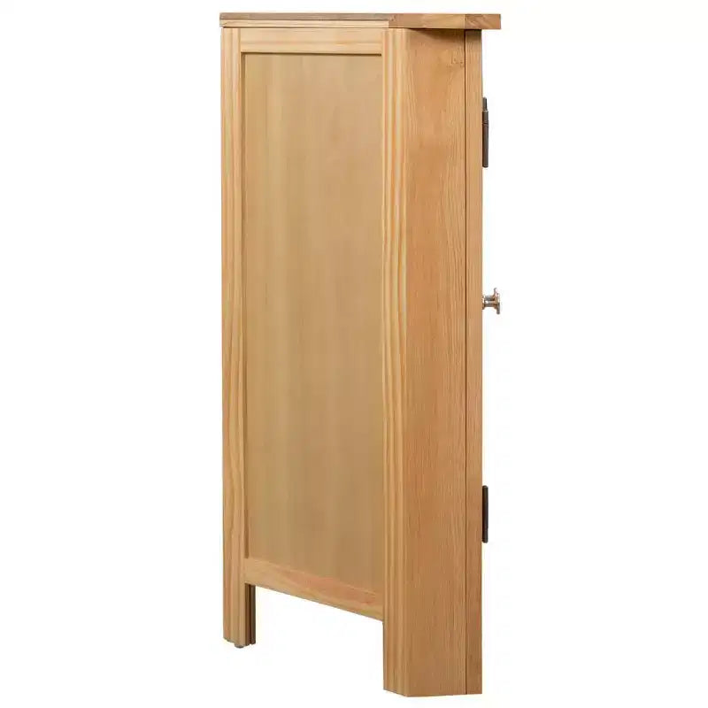 vidaXL Meuble d'angle marron Chêne massif et MDF avec placage de chêne
