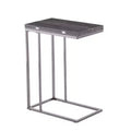 HomeRoots 25 Silver And Gray Expandable Rectangular End Table