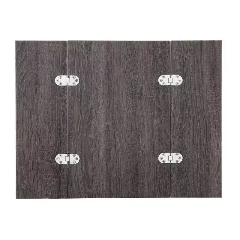 HomeRoots Table d'appoint rectangulaire extensible 25, gris et argenté