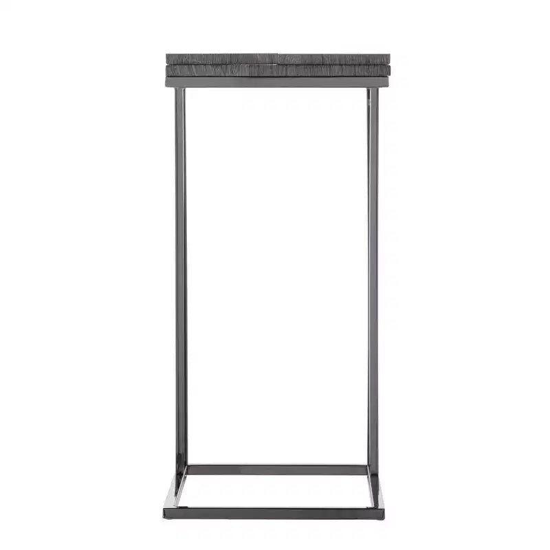 HomeRoots Table d'appoint rectangulaire extensible 25, gris et argenté