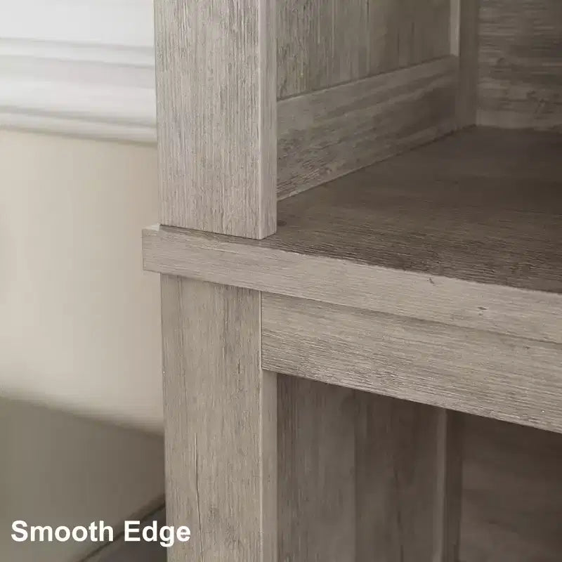 Étagère de ferme de 71 po à 5 niveaux avec tablettes réglables, bibliothèque industrielle en bois et métal, grand rayonnage de rangement pour bureau à domicile et salon