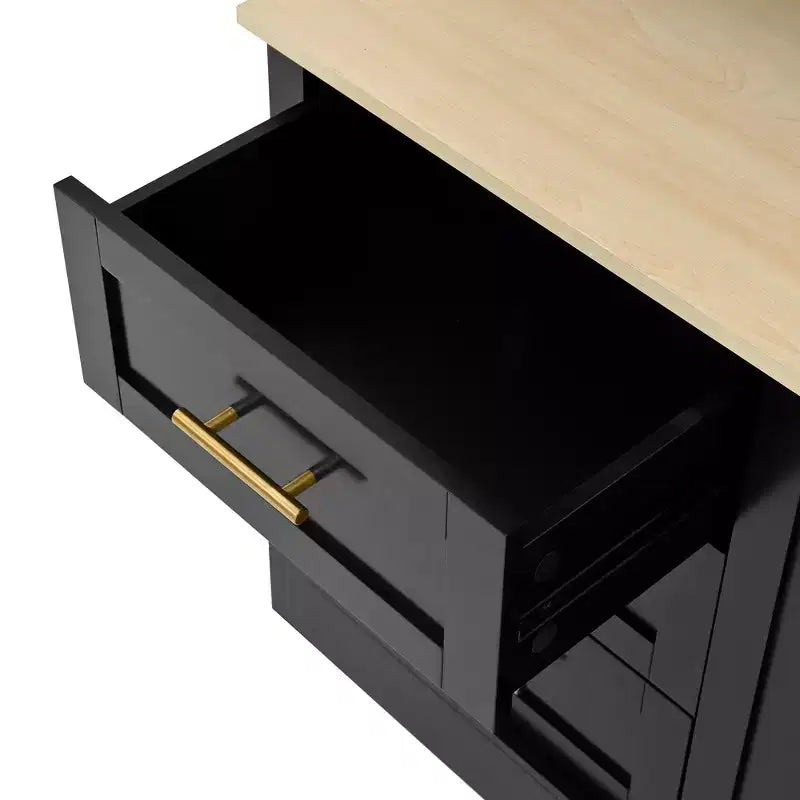 Meuble TV GDFStudio Lucas 102.3 Farmhouse 4 pièces avec étagères réglables
