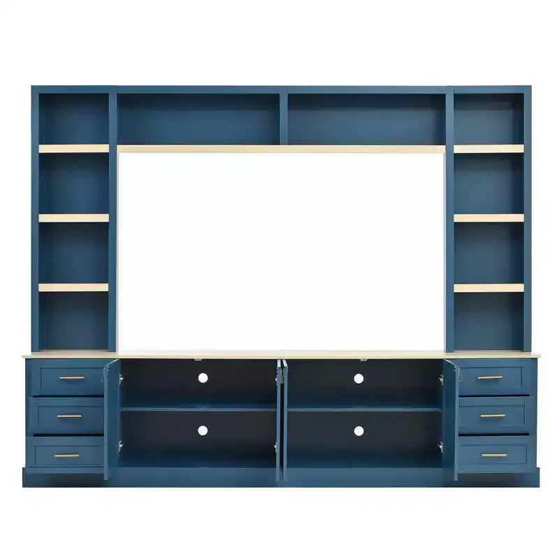 Meuble TV GDFStudio Lucas 102.3 Farmhouse 4 pièces avec étagères réglables