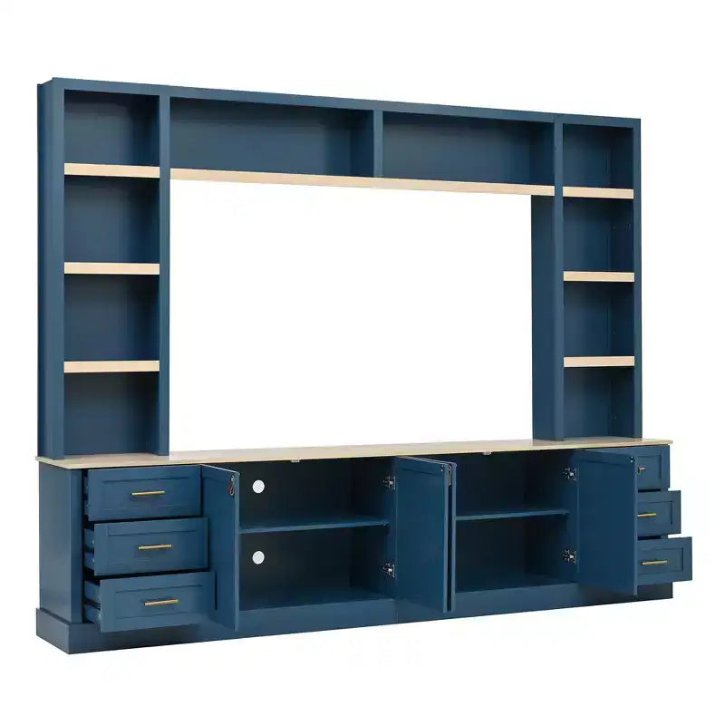 Meuble TV GDFStudio Lucas 102.3 Farmhouse 4 pièces avec étagères réglables