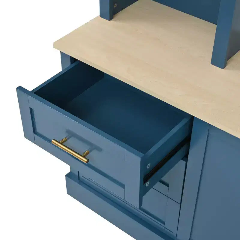 Meuble TV GDFStudio Lucas 102.3 Farmhouse 4 pièces avec étagères réglables