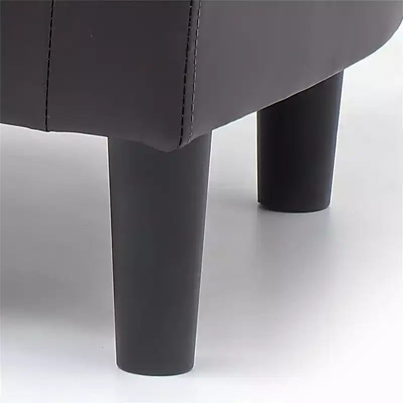 Fauteuil d'appoint en similicuir avec ottoman Passion Furniture Salem