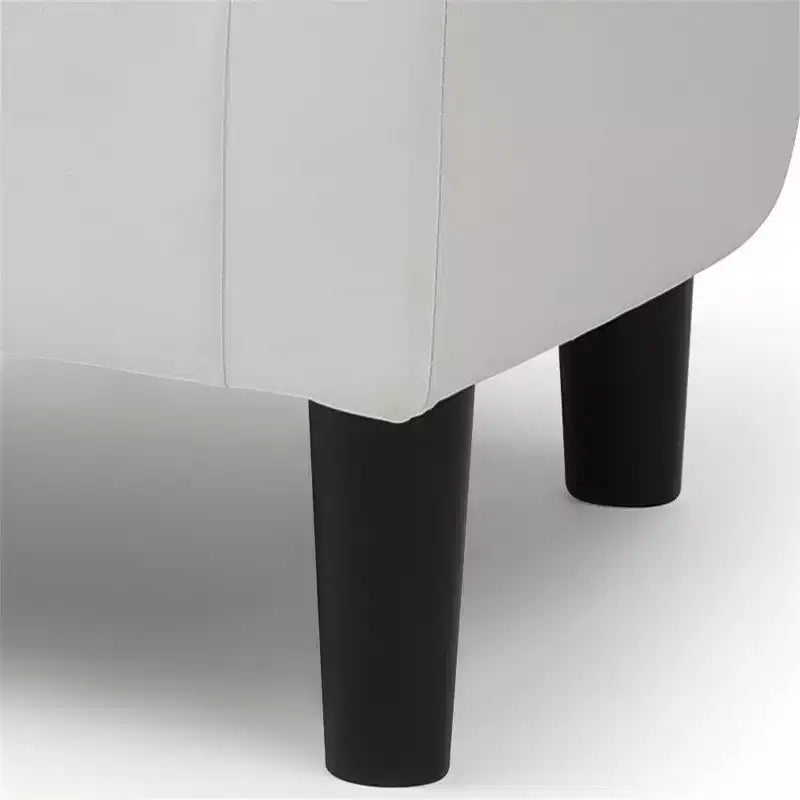 Fauteuil d'appoint en similicuir avec ottoman Passion Furniture Salem