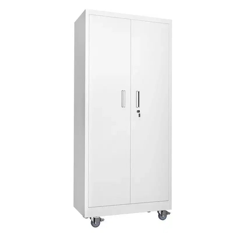 Armoire de rangement à outils blanche avec roues de 70,8 po