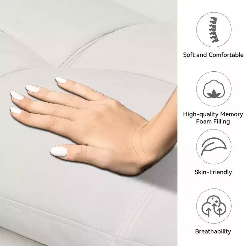 Dyonery 71 Canapé Futon Convertible, Canapé-Lit en Mousse à Mémoire de Forme, Dossier et Accoudoirs Réglables, Canapé Moderne pour Bureau à Domicile