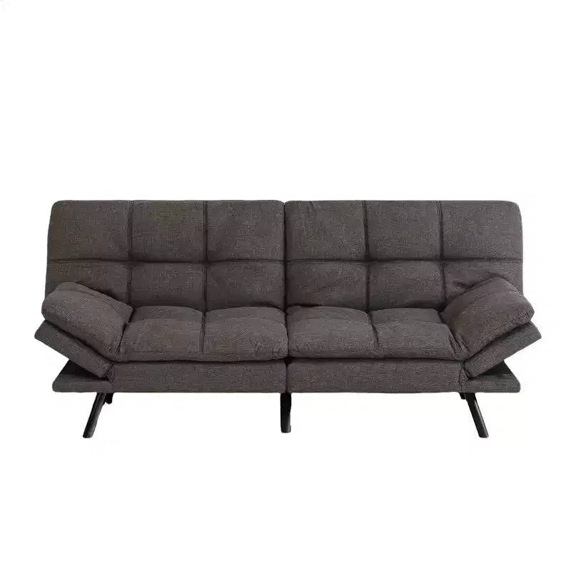 Dyonery 71 Canapé Futon Convertible, Canapé-Lit en Mousse à Mémoire de Forme, Dossier et Accoudoirs Réglables, Canapé Moderne pour Bureau à Domicile