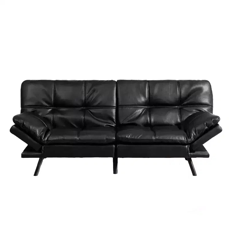 Dyonery 71 Canapé Futon Convertible, Canapé-Lit en Mousse à Mémoire de Forme, Dossier et Accoudoirs Réglables, Canapé Moderne pour Bureau à Domicile