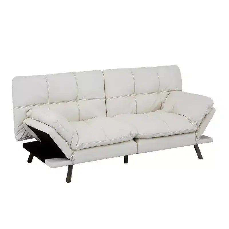 Dyonery 71 Canapé Futon Convertible, Canapé-Lit en Mousse à Mémoire de Forme, Dossier et Accoudoirs Réglables, Canapé Moderne pour Bureau à Domicile