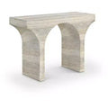Meridian Furniture Pomezia Travertine Travertine Finish Console Table
